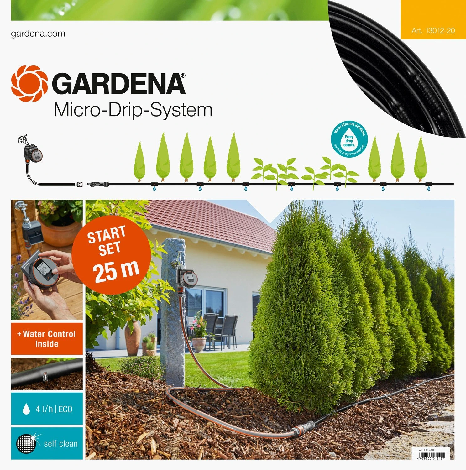 GARDENA Micro-Drip-System Startset M 25m Autom. Rijplanten 4 GARDENA Micro-Drip-System Startset M 25m Autom. Rijplanten - Afbeelding 4