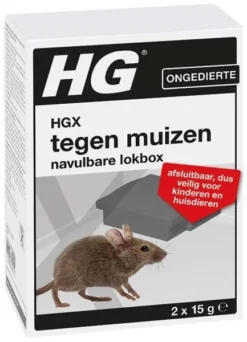HGX Tegen Muizen Navulbare Lokbox 1 St