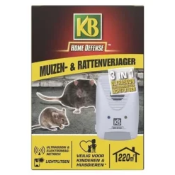 KB Muizenverjager En Rattenverjager 3-in-1 220m²