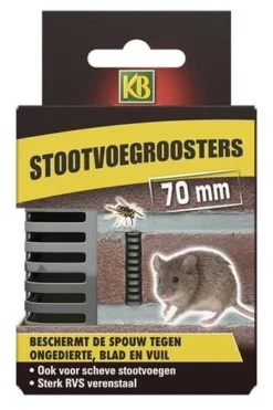 KB Stootvoegrooster RVS 70mm - 10 Stuks