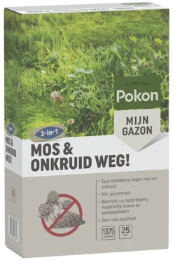 Pokon Mos En Onkruid Weg! 3-in-1 Voor 25m²